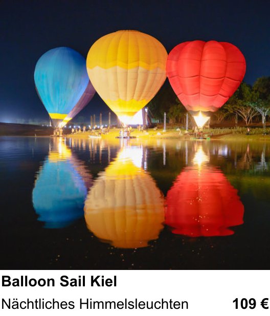 Dynamischer Foto-Workshop – Balloon Sail Kiel und Nächtliches Himmelsleuchten