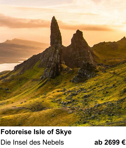 Dynamischer Foto-Workshop – Fotoreise Isle of Skye und Die Insel des Nebels