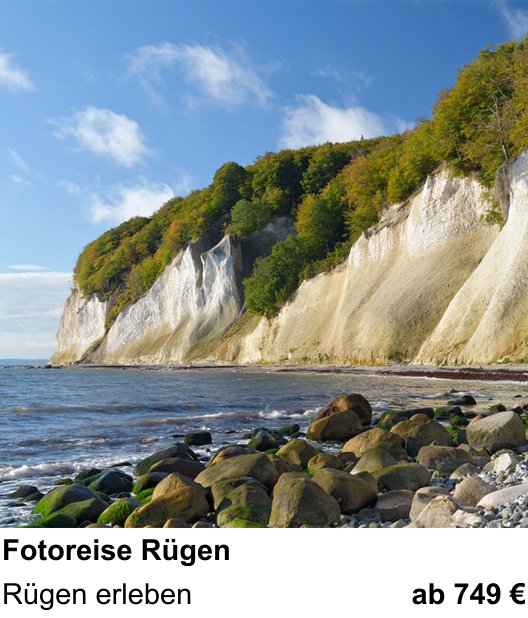 Dynamischer Foto-Workshop – Fotoreise Rügen und Rügen erleben